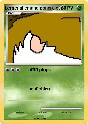 Pokemon berger allemand pondre oeuf