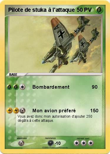Pokemon Pilote de stuka à l'attaque