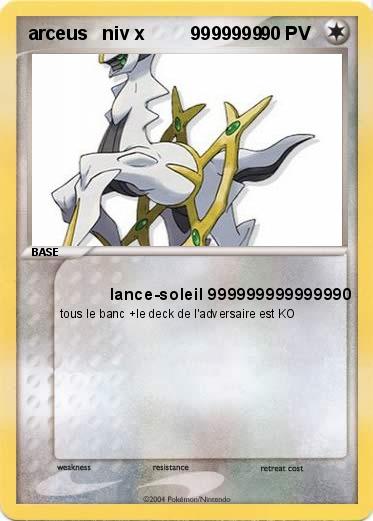 Pokemon arceus   niv x         9999999