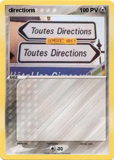 Pokemon directions