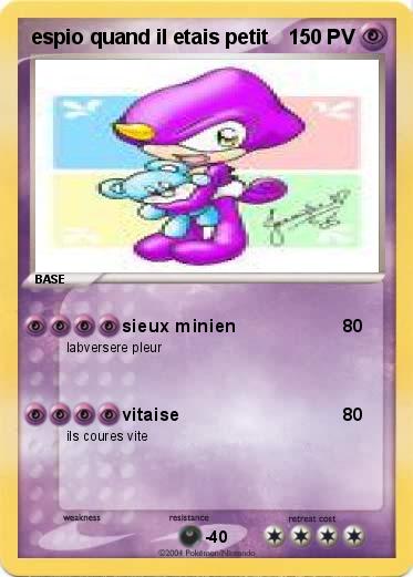 Pokemon espio quand il etais petit