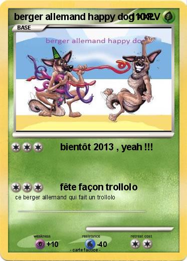 Pokemon berger allemand happy dog XXL