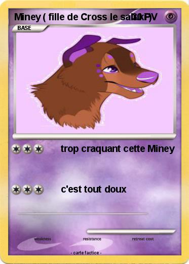 Pokemon Miney ( fille de Cross le saluki )