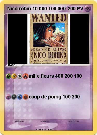 Pokemon Nico robin 10 000 100 000
