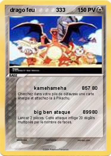 Pokemon  drago feu              333 