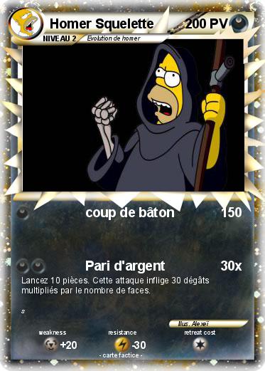 Pokemon Homer Squelette