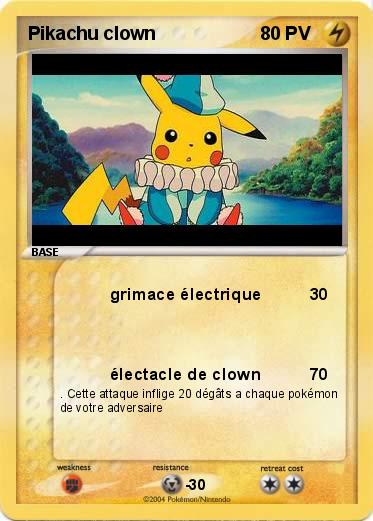 Pokemon Pikachu clown