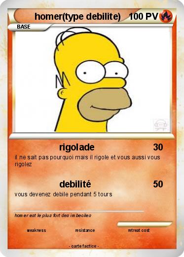 Pokemon homer(type debilite)