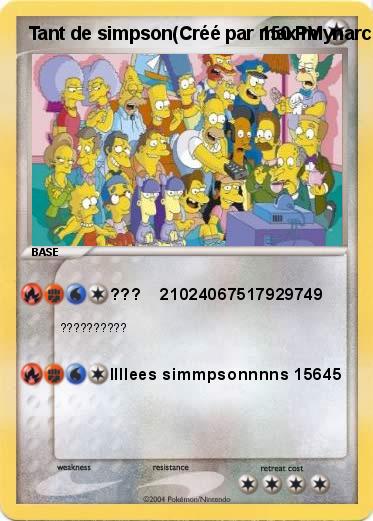 Pokemon Tant de simpson(Créé par max mlynarczyk).