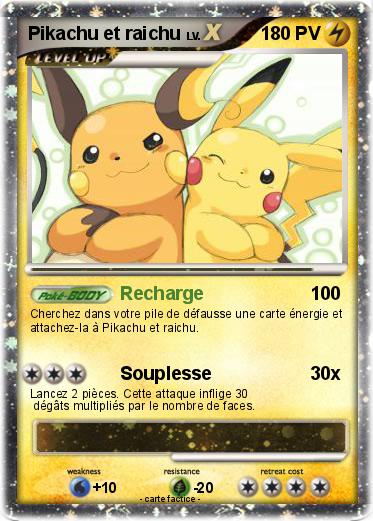 Pokemon Pikachu et raichu