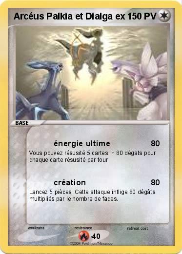 Pokemon Arcéus Palkia et Dialga ex