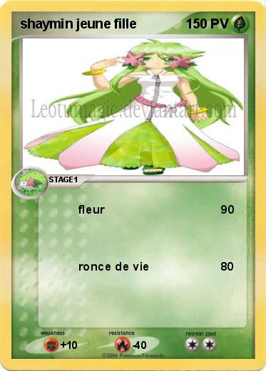 Pokemon shaymin jeune fille