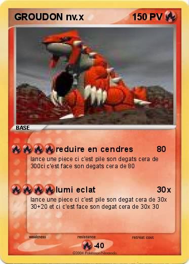Pokemon GROUDON nv.x
