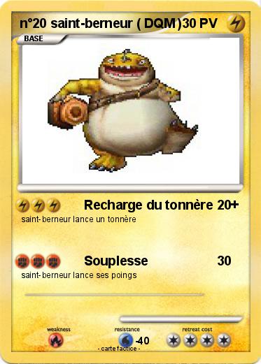 Pokemon n°20 saint-berneur ( DQM )