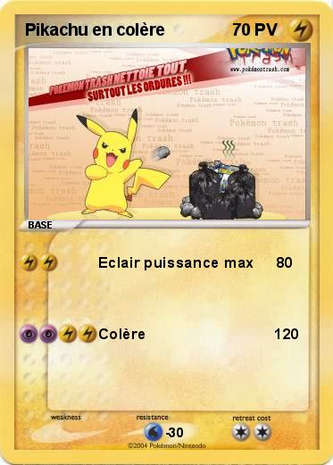 Pokemon Pikachu en colère