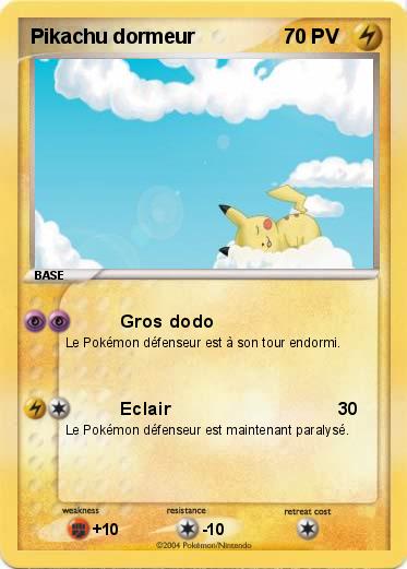 Pokemon Pikachu dormeur