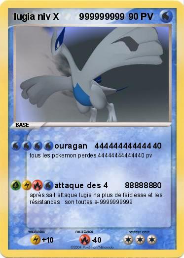 Pokemon lugia niv X        999999999