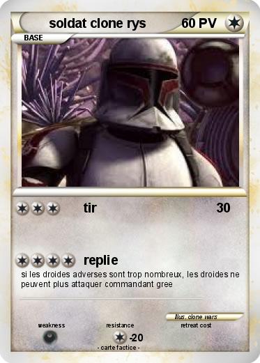 Pokemon soldat clone rys