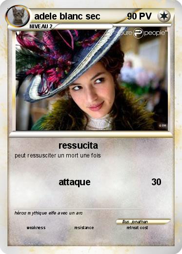 Pokemon adele blanc sec