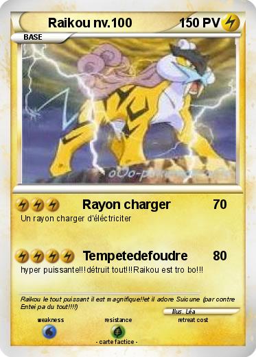 Pokemon Raikou nv.100