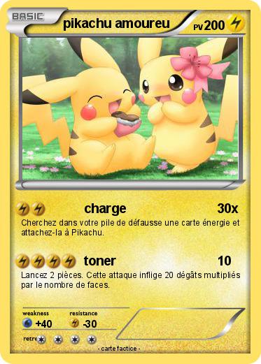 Pokemon pikachu amoureu