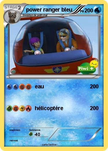 Pokemon power ranger bleu