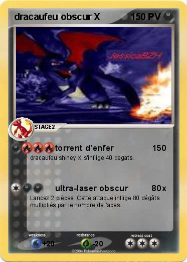 Pokemon dracaufeu obscur X