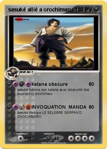Pokemon sasuké allié a orochimaru