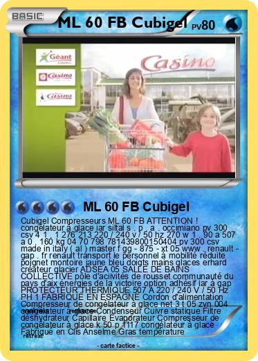 Pokemon ML 60 FB Cubigel