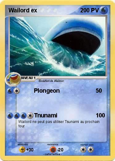Pokemon Wailord ex