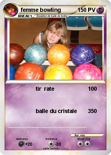Pokemon femme bowling