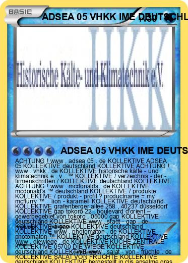 Pokemon ADSEA 05 VHKK IME DEUTSCHLAND