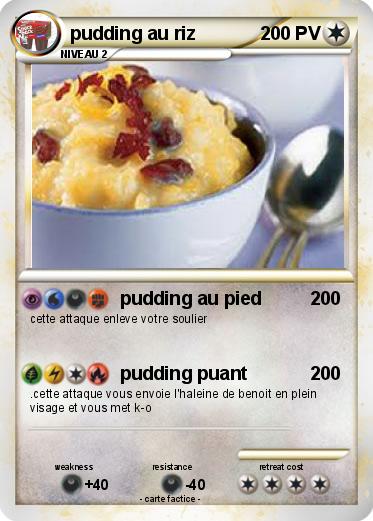 Pokemon pudding au riz