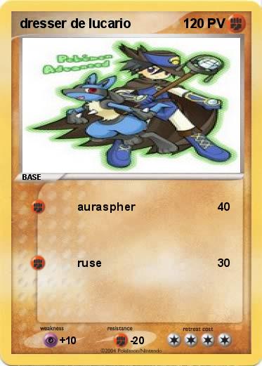 Pokemon dresser de lucario