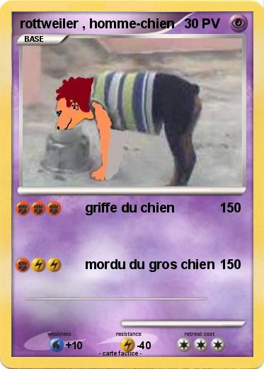 Pokemon rottweiler , homme-chien