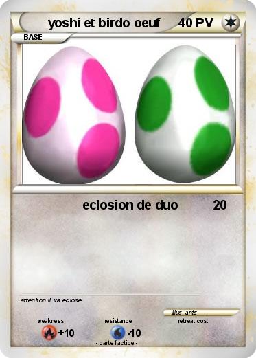 Pokemon yoshi et birdo oeuf