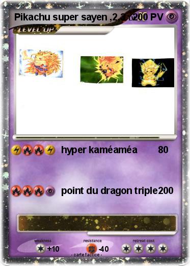 Pokemon Pikachu super sayen ,2,3
