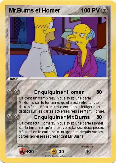 Pokemon Mr.Burns et Homer