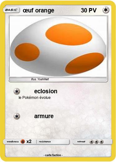 Pokemon œuf orange