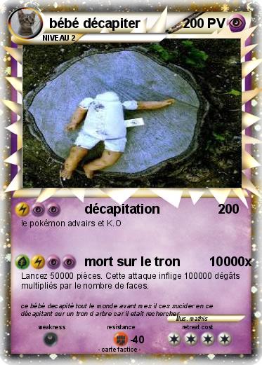 Pokemon bébé décapiter