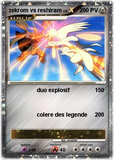 Pokemon zekrom vs reshiram