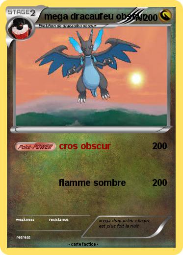 Pokemon mega dracaufeu obscur