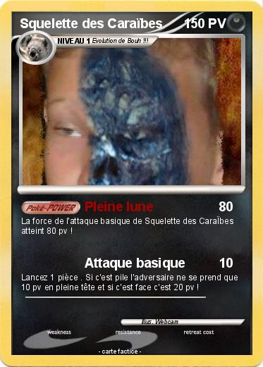 Pokemon Squelette des Caraïbes