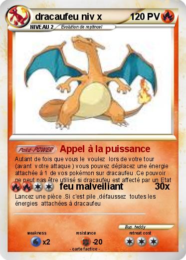 Pokemon dracaufeu niv x