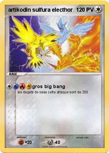 Pokemon artikodin sulfura electhor