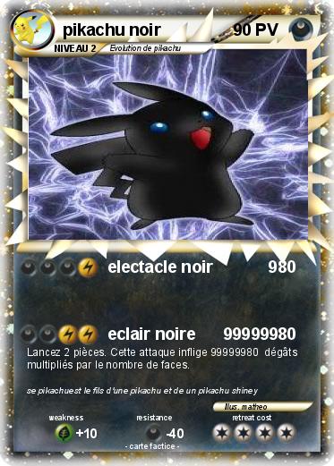 Pokemon pikachu noir