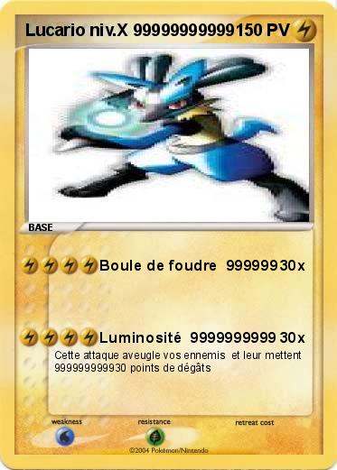 Pokemon Lucario niv.X 99999999999