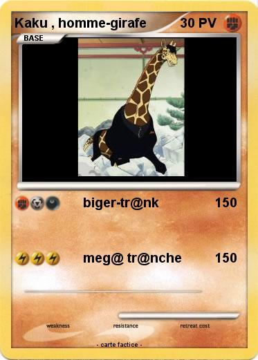 Pokemon Kaku , homme-girafe