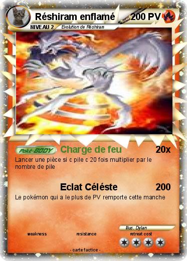 Pokemon Réshiram enflamé