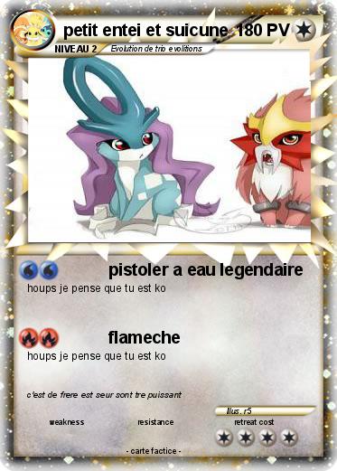 Pokemon petit entei et suicune